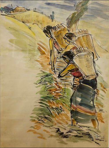 Ladies Carrying Tea Leaves